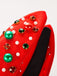 Christmas Colored Beads Rhinestoned Headband