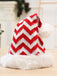 Vintage Christmas Red Striped Plush Hat