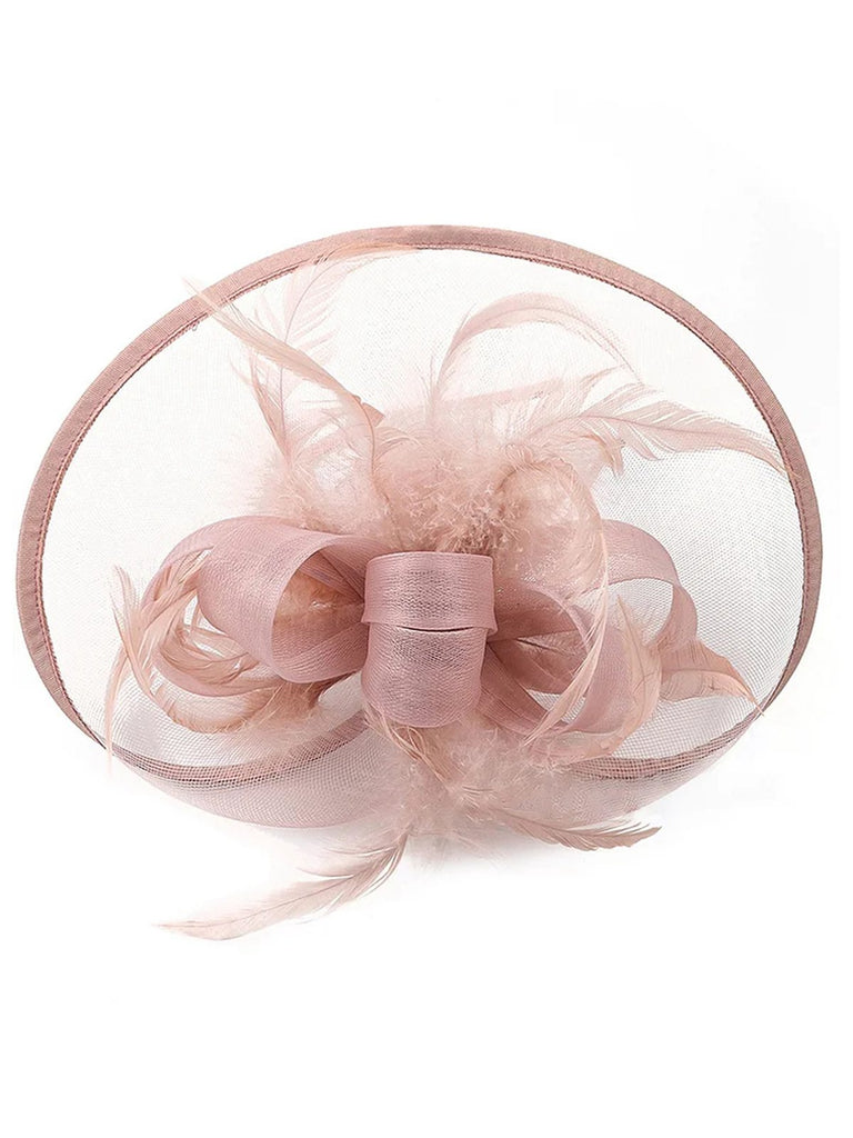 Feather Fascinator Hat With Veil