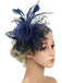 Vintage Feather Polka Dots Mesh Bead Headpiece