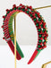 Christmas Colored Bell Beads Headband