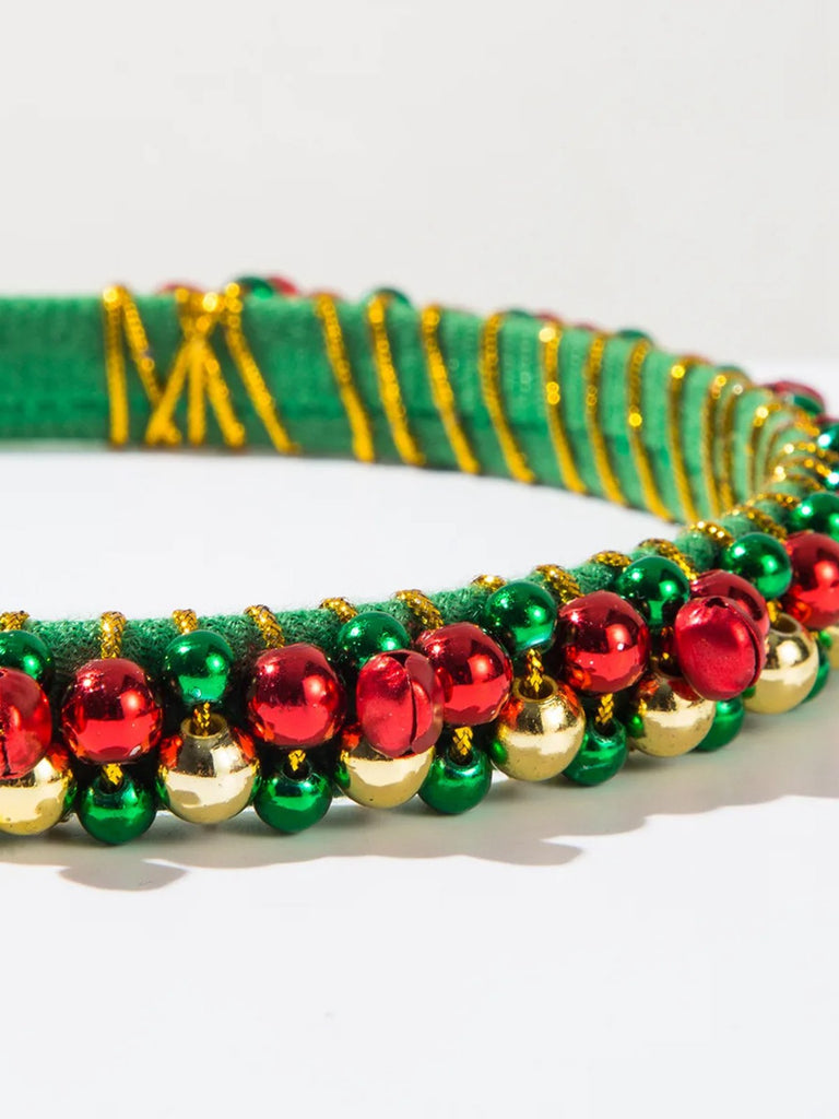 Christmas Colored Bell Beads Headband