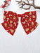 Retro Christmas Pattern Bow Hairpin