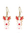 Christmas Alloy Oil Drip Pendant Earrings