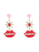 Pink Heart & Red Lips Valentine Earrings