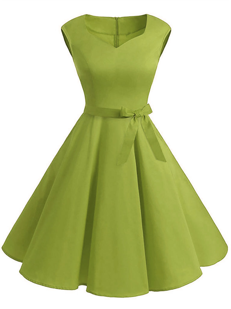 [Pre-Sale] Green 1950s Sweetheart Swing Dress