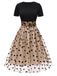 [Pre-Sale] Black 1950s Heart Dot Swing Vintage Dress