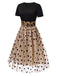 [Pre-Sale] Black 1950s Heart Dot Swing Vintage Dress