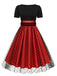 Red 1950s Polka Dot Swing Vintage Dress