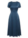 1940s Pearl Buttons Solid Darlene Dress