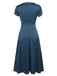 1940s Pearl Buttons Solid Darlene Dress