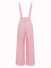 [Pre-Sale] Pink 1930s Solid Suspender Pants