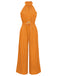 [Pre-Sale] Orange 1930s Polka Dot Belt Jumpsuit