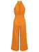 [Pre-Sale] Orange 1930s Polka Dot Belt Jumpsuit