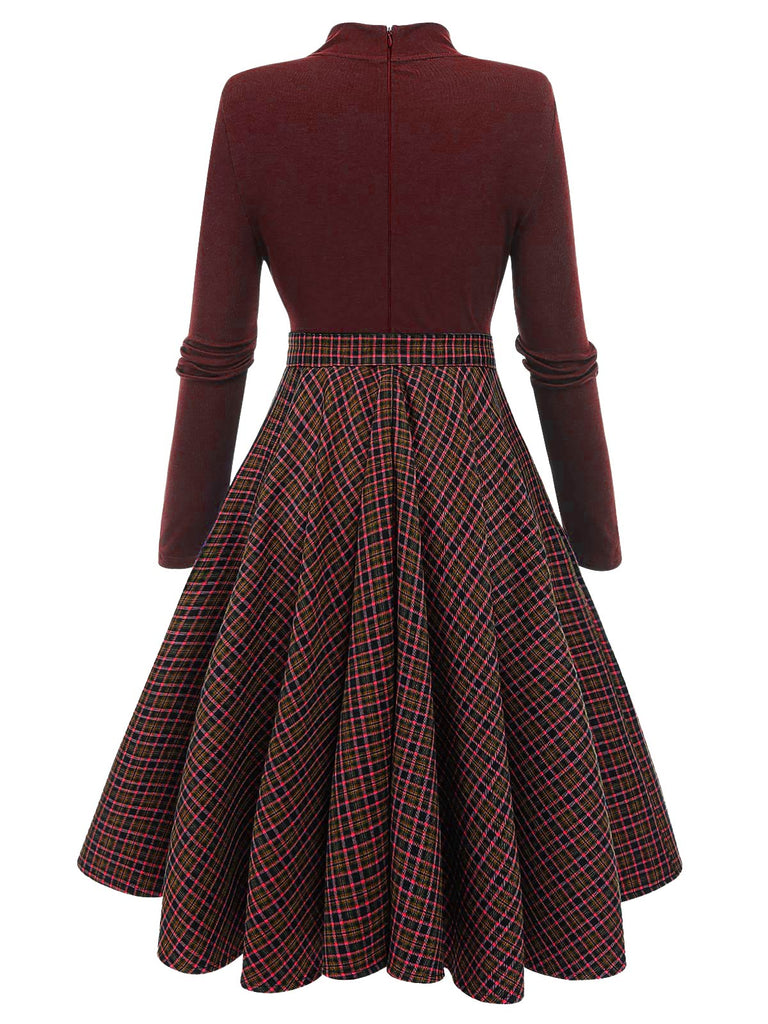 [Pre-Sale] Red 1950s Plaid Knitting Dress