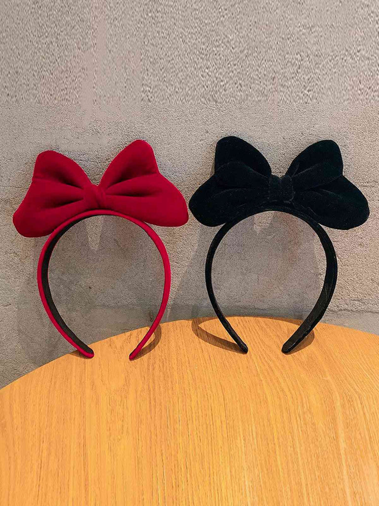 Retro Flannelette Big Bowknot Headband