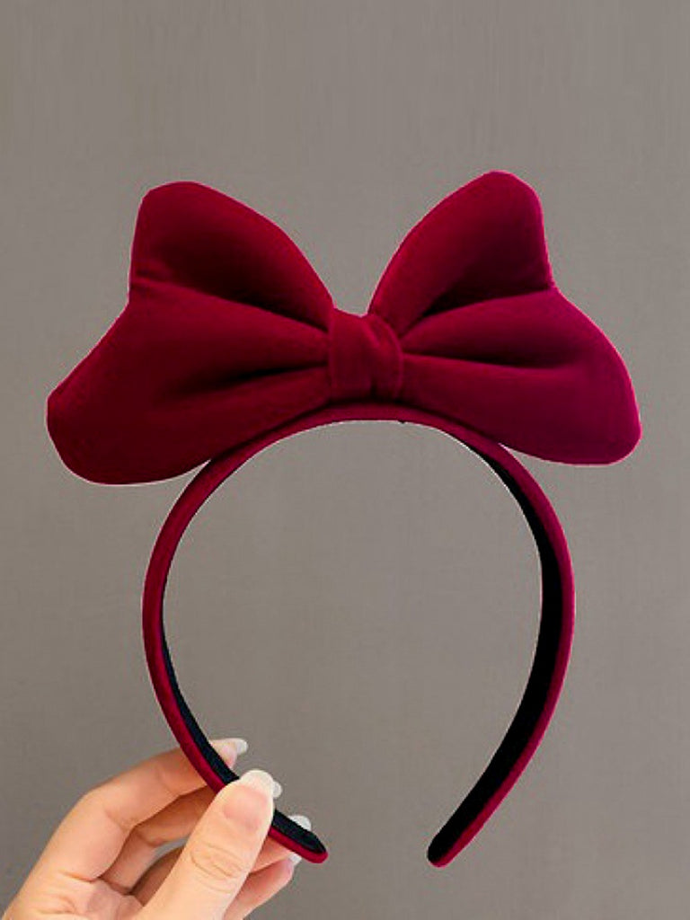 Retro Flannelette Big Bowknot Headband