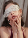 See-Through Pearl Decor Lace Eye Mask