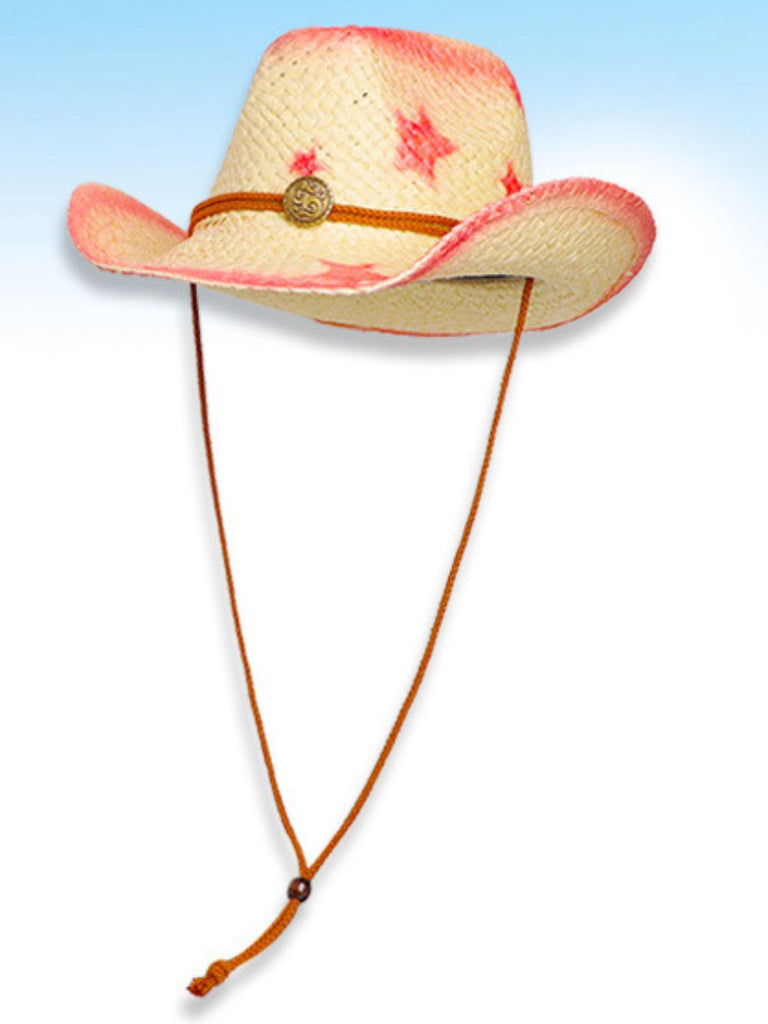 Vintage Wide Brim Star Cowgirl Sun Hat