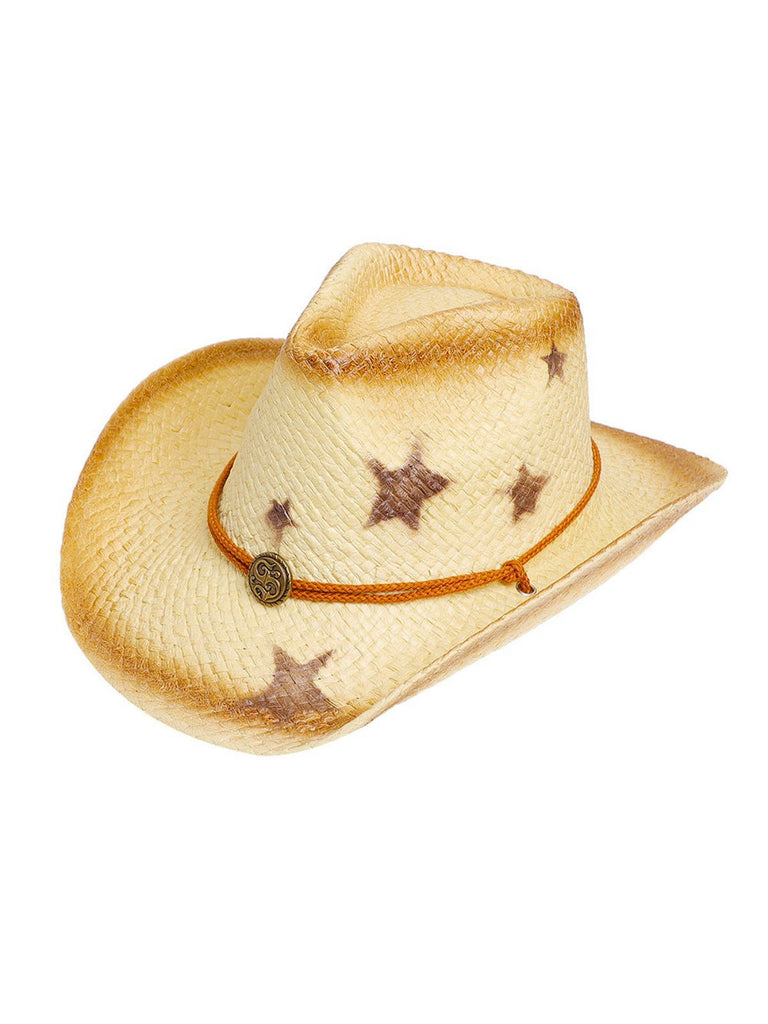 Vintage Wide Brim Star Cowgirl Sun Hat