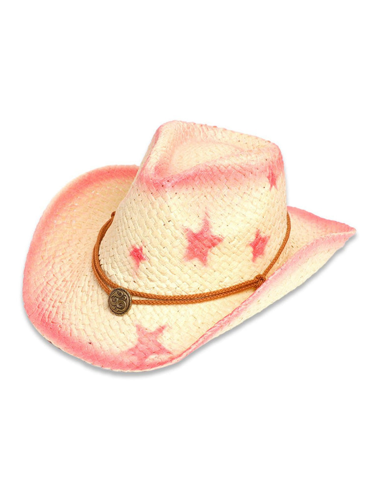 Vintage Wide Brim Star Cowgirl Sun Hat