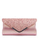 Retro Sequined Leather Evening Clutch