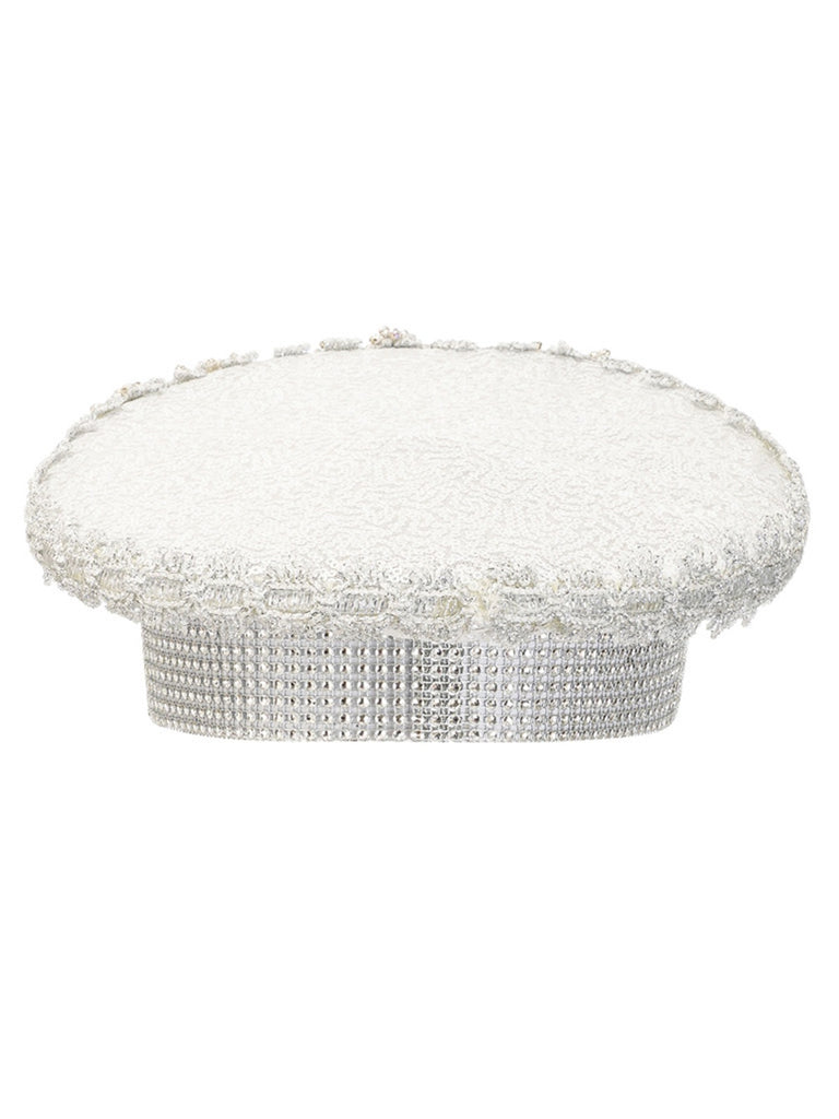 White Rhinestone Letter Party Big Cap Hat