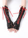 Halloween Punk Party Lace-Up Half Finger Gloves