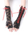 Halloween Punk Party Lace-Up Half Finger Gloves