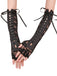 Halloween Punk Party Lace-Up Half Finger Gloves