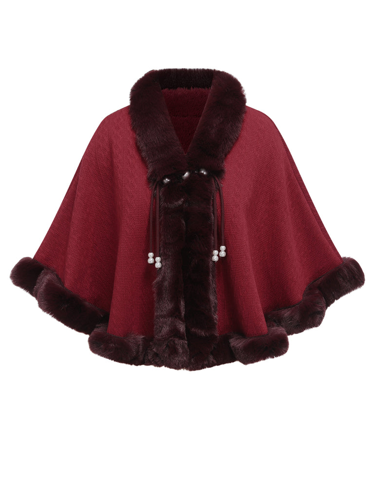 1950s Solid Fur Collar Cloak