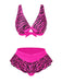 [Pre-Sale] Pink 1950s Strap Zebra Print Bikini Set