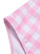[Pre-Sale] Pink 1930s Plaid Back Heart Cutout Swimsuit