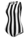 1950s Contrast Stripes Triangle One-Piece Swimsuit