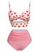 [Pre-Sale] Pink 1960s Strawberry Plaid Halter Swimsuit