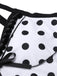 White 1950s Polka Dots Strap Swimsuit