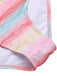 [Pre-Sale] Multicolor 1960s Rainbow Mesh Bow Swimsuit