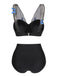 [Pre-Sale] Black 1960s 3D Butterfly Mesh Pleated Swimsuit