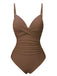 1940s Solid Bandage One-Piece Swimsuit