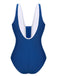 Blue 1930s Strap One-Piece Swimsuit