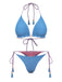 1950s Tie Back Backless Braided Bikini Set
