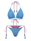 1950s Tie Back Backless Braided Bikini Set