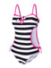 [Pre-Sale] 1960s Barbie Striped Hollow Bow Swimsuit