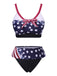 1960s Strap Stars Stripes Bow Bikini