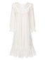 White 1940s Mesh Patchwork Sleepwear