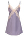 [Pre-Sale] Lavender 1940s Lace Satin Patchwork Nightgown