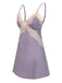 [Pre-Sale] Lavender 1940s Lace Satin Patchwork Nightgown