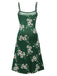 Green 1930s Spaghetti Strap Floral Nightgown