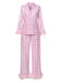 [Pre-Sale] 1960s Pink Plaid Feather Party Pajamas