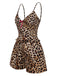 [Pre-Sale] Brown 1950s Leopard Bow Sleepwear